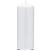 Party Deco Kerze Weiss Matt 15x6cm - (1St.)