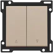Niko 157-65914 Abdeckung für Doppel Rollladentaster, champagne coated 15765914