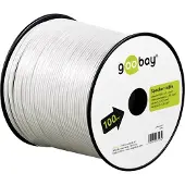 Goobay Lautsprecherkabel weiß 25 m Rolle, Querschnitt 2 x 1,5 mm², CCA