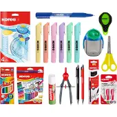 Kores Geometrie-Set GEO15, 4-teilig, farbig sortiert