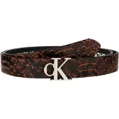 Calvin Klein Jeans Gürtel CKJ Reversible Skinny Mono Belt W85 Snake Chocolate / Logo