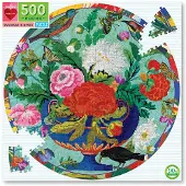 Eeboo Rundpuzzle Blumen und Vögel 500 Teile