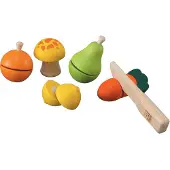 PlanToys Holzspielzeug Obst- und Gemüsespielset