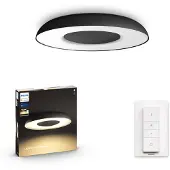 Philips Hue White ambience Still Deckenleuchte schwarz + Dimmschalter, Intelligente Deckenbeleuchtung, Bluetooth/Zigbee, Schwarz, LED, Metall, Kunststoff, Nicht austauschbare(s) Leuchtmittel