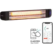 Blumfeldt Klarstein Heizstrahler, Elektrische Heizung Terrasse & Garten, Infrarotstrahler mit WiFi App-Steuerung, Timer, LED-Anzeige, IP65 Infrarot Heizstrahler, CO2-Freie, Energieeffiziente Heizung, 2400W