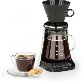 Klarstein craft coffee Waage Timer Glaskanne Filteraufsatz 600ml schwarz/weiß