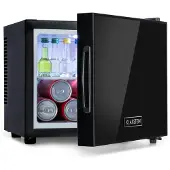 Klarstein Frosty Mini-Kühlschrank EEC A Spiegelglastür 10 Liter schwarz Schwarz
