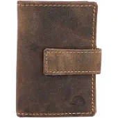 Green Burry GREENBURRY Geldklammer Kartenetui Vintage Card-Clip Case RFID Brown braun
