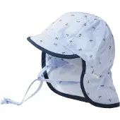 Sterntaler Schirmmütze mit Nackenschutz Anker in himmelblau | Gr.: 47 cm
