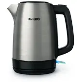 Philips Daily Collection HD9350/90 Federbel. Deckel, Metallwasserkocher, Lichtanzeige, 1,7 l, 2200 W, Metall, Wasserstandsanzeige, Drahtlos, Filterung
