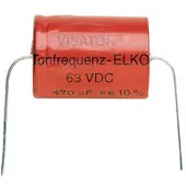 Visaton VS-330/63BA, Rot, Fixed capacitor, Zylindrische, Gleichstrom, 330000 nF, 10%