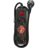 Brennenstuhl 1550600413, 1,4 m, 3 AC-Ausgänge, Schwarz, Schwarz