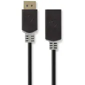 Nedis Displayport-Kabel DisplayPort Stecker HDMIT Stecker 4K@30Hz Vergoldet 0.20 m rund PVC Anthrazi