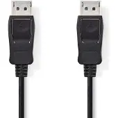 Nedis Displayport-Kabel - DisplayPort Stecker - DisplayPort Stecker - 4K@60Hz - Vergoldet - 2.00 m - Rund - PVC - Schwarz - Box