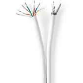 Nedis Kombiniertes Kabel Iec Koaxial + Cat6 Rg58 75 Ohm Dreifach Geschirmt Eca 25 M