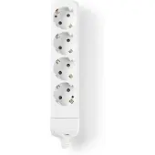 Nedis Steckdosenleiste Kontakt mit Protec Cion 4 Steckdosen, Weiss