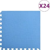 vidaXL Bodenmatten 24 Stk. 8,64 m² EVA-Schaumstoff Blau