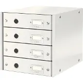 Leitz Click + Store, 4 Schubladen, flach, weiß