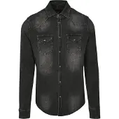 Brandit Riley Denim Hemd Herren Baumwolle schwarz, XL