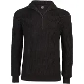 Brandit weiches Herren Sweatshirt Reißverschluss Schwarz