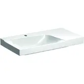 Geberit Xeno 2 Waschtisch, Ablagfläche rechts, mit Hahnloch und ohne Überlauf, 90x48 cm weiß mit KeraTect, 500533011, 500.533.01.1