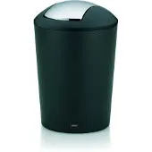 kela Schwingdeckeleimer Marta Kunststoff schwarz 29cmh 19,5cmØ 5l, 22300