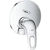 GROHE Eurostyle Einhand-Wannenbatterie, Unterputzmontage, offener Hebelgriff, 24049003, Farbe: Chrom