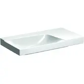 Geberit Waschtisch Xeno² 90 cm Ablage rechts weiß mit KeraTect Spezialglasur ohne Hahnloch 500534011