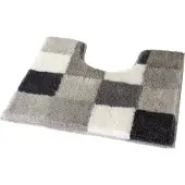 Kleine wolke Badematte "Caro", rutschhemmend beschichtet, fußbodenheizungsgeeignet, Badteppich, modernes Karo-Muster, Pastell-Farben, waschbar
