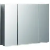 Geberit Option Plus Spiegelschrank, mit Beleuchtung, drei Türen, 90x70x17,2cm, Korpus, Tür innen, Tür außen: verspiegelt, 1 Stk.