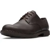 Camper für Herren. K100152-022 Braune Neuman-Lederschuhe (45), Wohnung, Schnürsenkel, Lässig, Klassisch