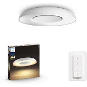 Philips White ambience Still Deckenleuchte weiß + Dimmschalter, Intelligente Deckenbeleuchtung, Bluetooth/Zigbee, Weiß, LED, Metall, Kunststoff, Nicht austauschbare(s) Leuchtmittel