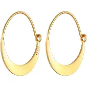 Elli Ohrringe Creolen Ohrhänger Geo Look Basic 925 Silber Elli Gold
