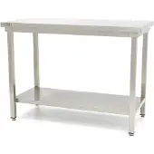 Maxima - Gastro Edelstahltisch - 80 x 60 cm - Einstellbare Höhe - mit Lagerregal