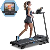 Capital Sports Pacemaker F60 Laufband - klappbare Treadmill mit 36cm breiter Laufbahn, selbstschmierend und leise, 10 km/h, Kalorienzähler, Pulssensor, Bluetooth App, schwarz