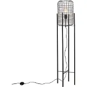 QAZQA Industrielle Stehlampe schwarz - Bliss Vefa