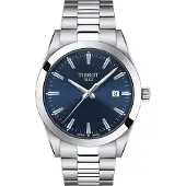 Tissot Herrenuhr Gentleman 40mm 127.410.11.041.00, Silberblau / Blau