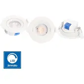 Led's Light Spots 3 Stk, 5W, 2700K, 360lm, Weiß - dimmbar - 82 x 42 mm
