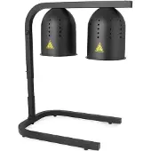 CombiSteel Wärmelampe Tischgerät höhenverstellbar 580-780 mm für Speisen 0,5 kW Schwarz