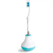 Pricenet Bobble, Freistehender Zahnbürstenhalter, Kunststoff, Blau, Weiß, 2 min, Waschbecken, 65 mm