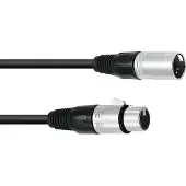 Omnitronic 30220765, XLR (5-pin), Männlich, XLR (5-pin), Weiblich, 1,5 m, Schwarz