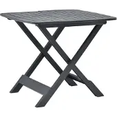 vidaXL Gartentisch Klappbar Anthrazit 79x72x70 cm Kunststoff
