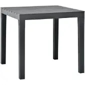 vidaXL Gartentisch Anthrazit 78x78x72 cm Kunststoff