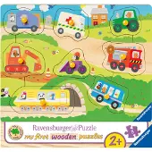 Ravensburger 8 Teile Kinder Puzzle my first wooden Lieblingsfahrzeuge 03684