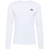 Alpha industries Longsleeve Basic Small Logo 198517 Weiß Regular Fit