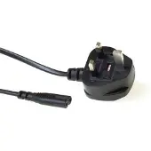 ACT AK5070 1.8m Netzstecker Typ G C7-Koppler Schwarz Stromkabel
