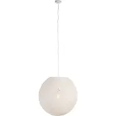 QAZQA - Landhaus I Vintage Pendelleuchte I Esstisch I Esszimmer I Pendellampe I Hängelampe I Pendellampe I Pendelleuchte I Lampe I Leuchte im Landhausstil weiße Kugel 60cm - Corda I Wohnzimmer I Schla