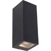 QAZQA Moderne Wandleuchte Schwarz GU10 AR70 IP54 Baleno II