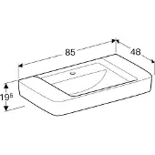Geberit Renova Stand-Tiefspül-WC 203821600 für aufgesetzten AP-Spülkasten, Abgang vertikal, weiß KeraTect