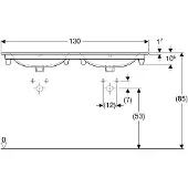 Geberit GE Möbel-Doppel-WT RENOVA PLAN 1300x480mm m HL m ÜL we